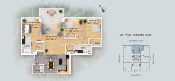 Floor Plan  3 Bedroom - Type A2