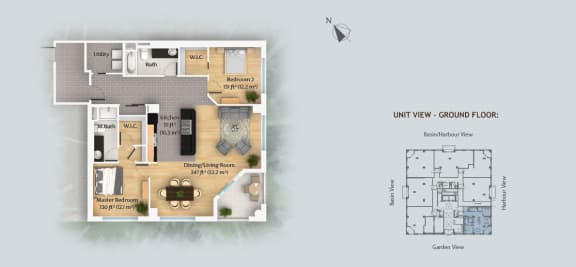 Floor Plan  2 Bedroom - Type B1