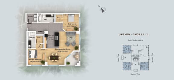 Floor Plan  2 Bedroom - Type B2