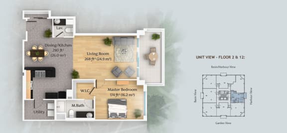 Floor Plan  1 Bedroom - Type E2