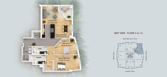 Floor Plan  2 Bedroom - Type F