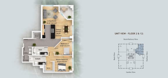 Floor Plan  2 Bedroom - Type F2