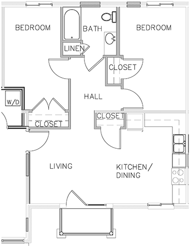 Floor Plan  2 Bedroom