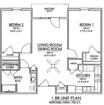 Floor Plan  2 Bedroom