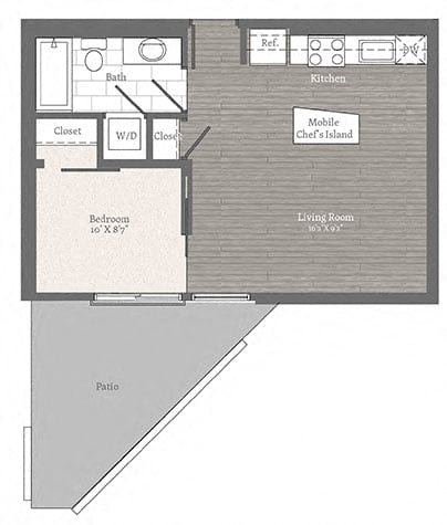 Observatory Junior 1 BD 1 BA Floorplan Floor Plan Observatory Junior 1 BD 1 BA Floorplan at 2255 Wisconsin, Washington, 20007