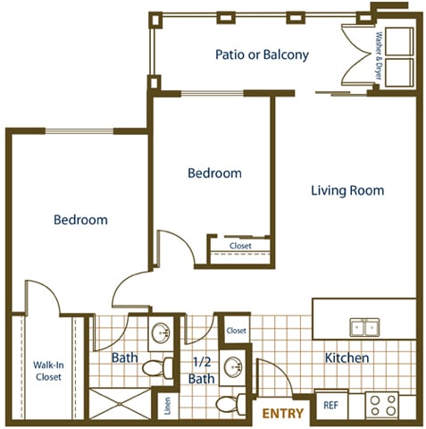 Floor Plan  2x1.5 - Affordable