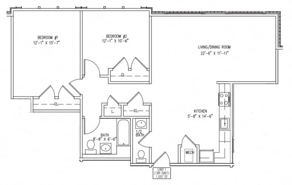 Floor Plan  2 Bedroom Type 2