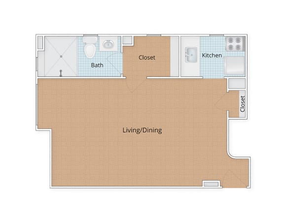 Floor Plan  2100 Connecticut Apartments Washington DC Studio Floor Plan