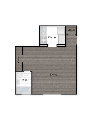 Floor Plan  Studio Floor Plan at 2231 Ontario, Washington, 20009