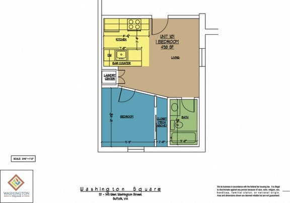 Floor Plan  Washington Square Unit 101