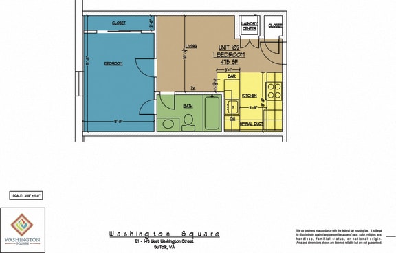 Floor Plan  Washington Square Unit 102