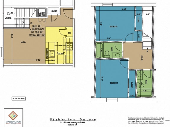 Floor Plan  Washington Square Unit 107