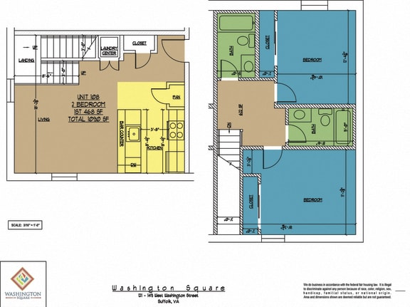 Floor Plan  Washington Square Unit 108