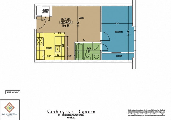 Floor Plan  Washington Square Unit 109