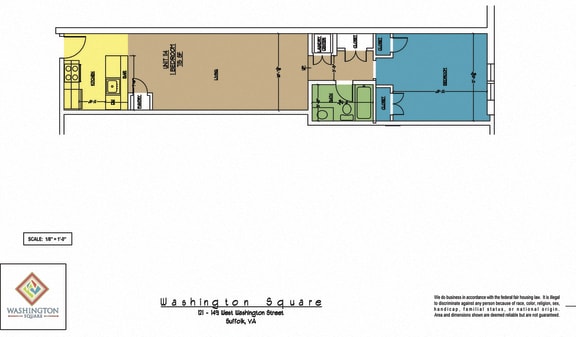 Floor Plan  Washington Square Unit 114