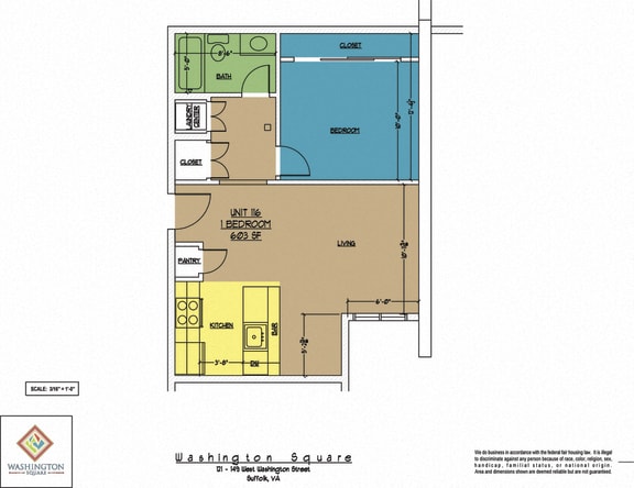 Floor Plan  Washington Square Unit 116