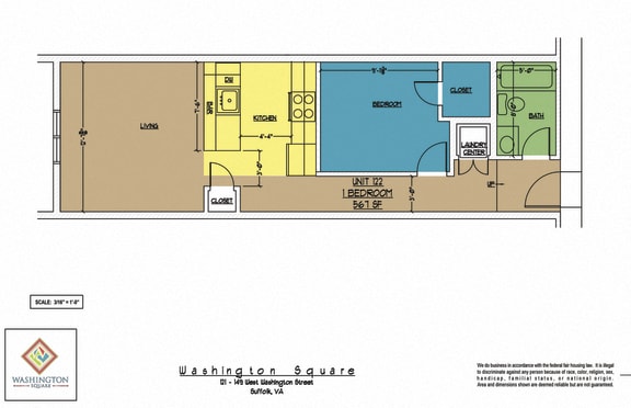 Floor Plan  Washington Square Unit 121