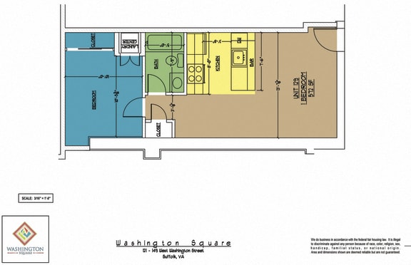 Floor Plan  Washington Square Unit 129