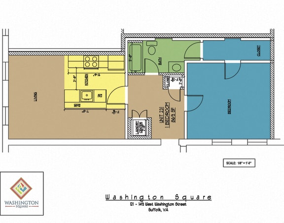 Floor Plan  Washington Square Unit 231