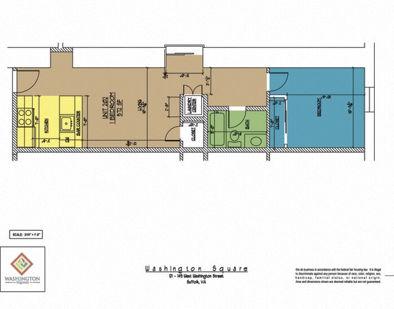 Floor Plan  Washington Square Unit 202
