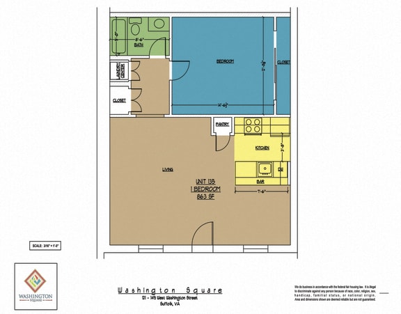 Floor Plan  Washington Square Unit 135