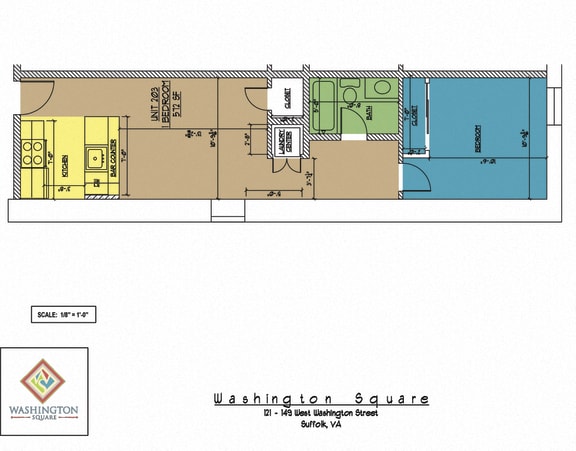 Floor Plan  Washington Square Unit 203