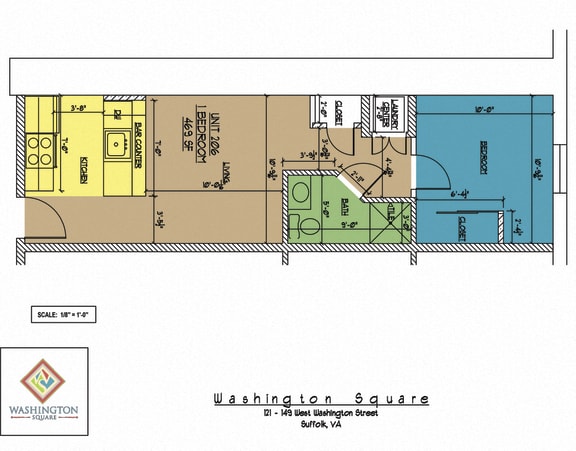 Floor Plan  Washington Square Unit 206
