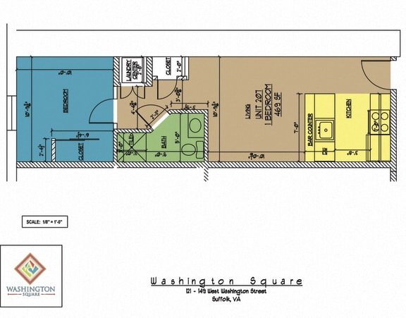 Floor Plan  Washington Square Unit 207