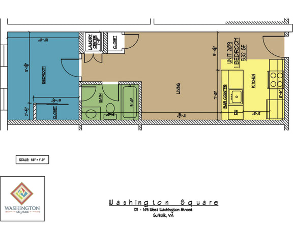 Floor Plan  Washington Square Unit 209