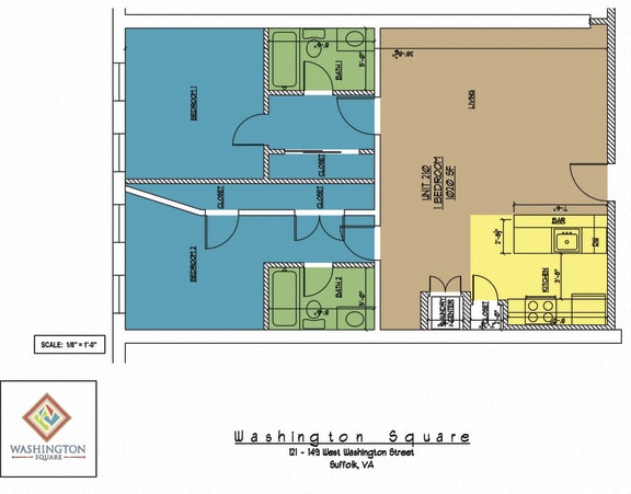 Floor Plan  Washington Square Unit 210