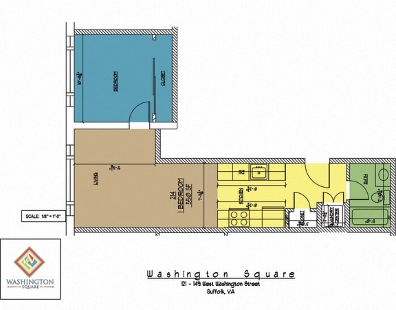 Floor Plan  Washington Square Unit 214