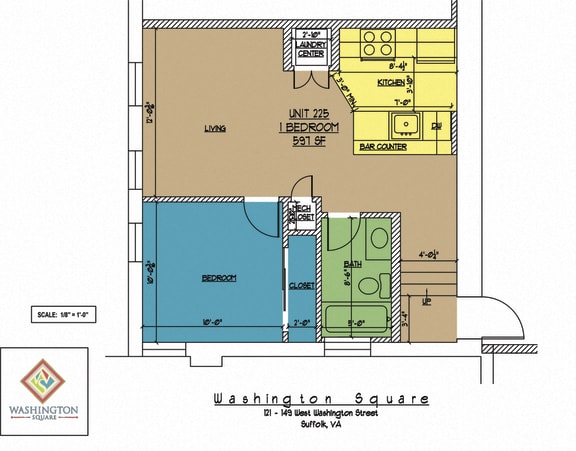 Floor Plan  Washington Square Unit 225