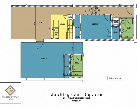 Floor Plan  Washington Square Unit 228