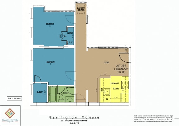 Floor Plan  Washington Square Unit 204