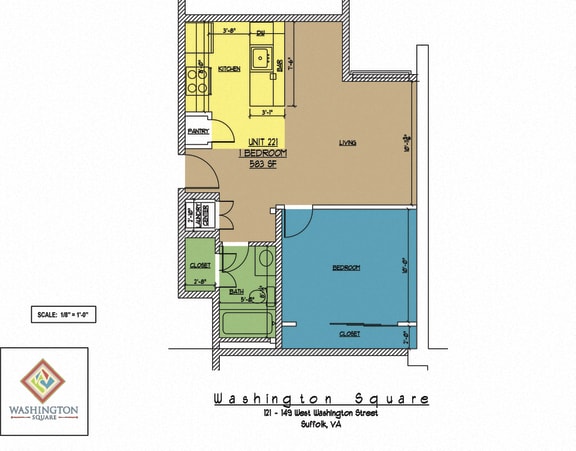 Floor Plan  Washington Square Unit 221