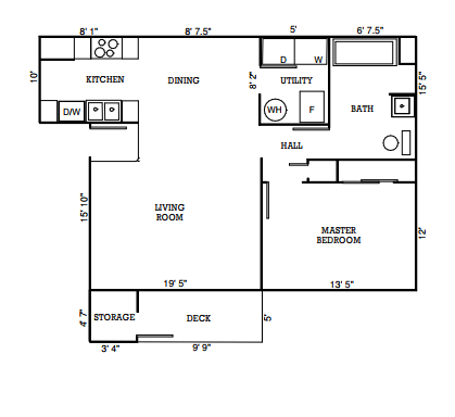 Floor Plan  One Bedroom