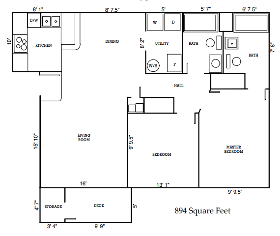 Floor Plan  Two Bedroom