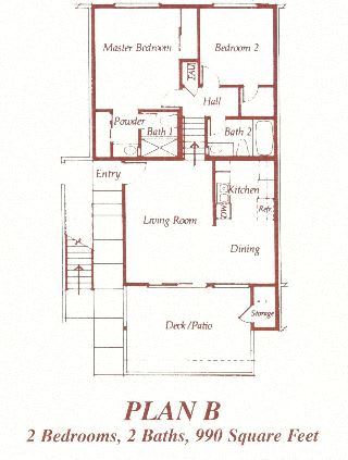 Floor Plan  2 bedroom 2 bath