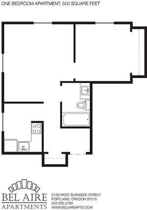 Floor Plan  One Bedroom