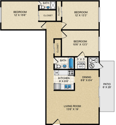 Floor Plan  Three Bedroom