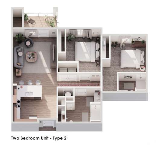 Floor Plan  2 Bedroom