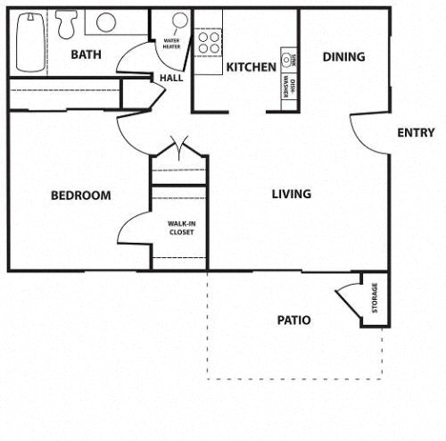 Floor Plan  1 bedroom Floor Plan
