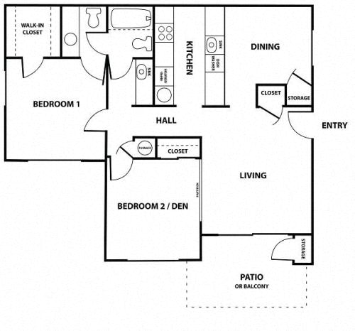 Floor Plan  2 bedroom Floor Plan