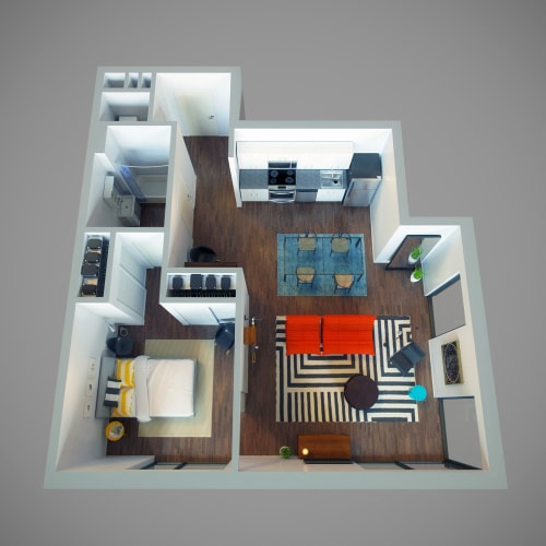Floor Plan  1 Bed - Sidestreet