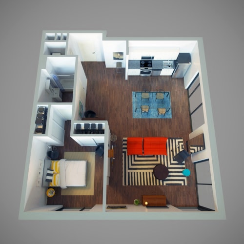 Floor Plan  1 Bed - Sidestreet (plus)