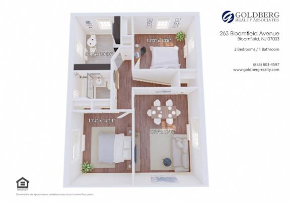 Floor Plan  Two Bedroom