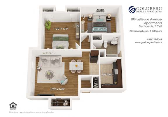 Floor Plan  Two Bedroom Large
