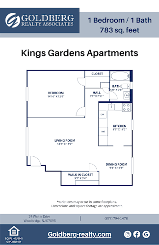 Floor Plan  One Bedroom