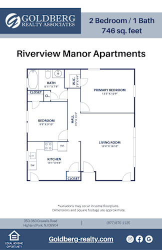 Floor Plan  Two Bedroom-One Bath