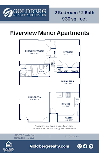 Floor Plan  Two Bedroom-Two Bath